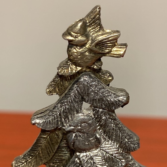 Metzke vintage fir tree with birds pewter silver and gold - Picture 4 of 16
